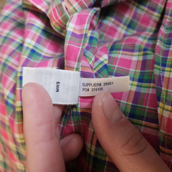 Vintage Ralph Lauren Shirt Mens Size XL Pink Green Plaid Button Down - Picture 6 of 7
